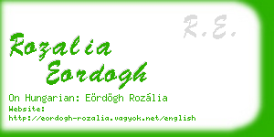 rozalia eordogh business card