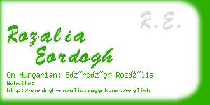 rozalia eordogh business card